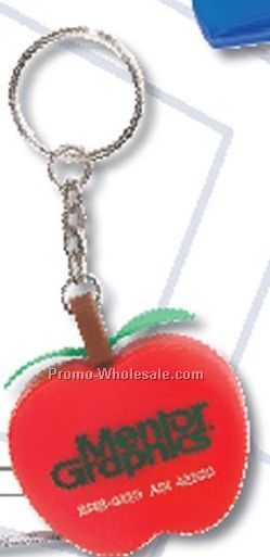 Red Apple Key Holder/ 3' Retractable Tape Measure