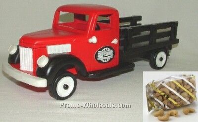 Red Stake Truck Nut Dispenser - Jumbo Cashew 10 Oz.