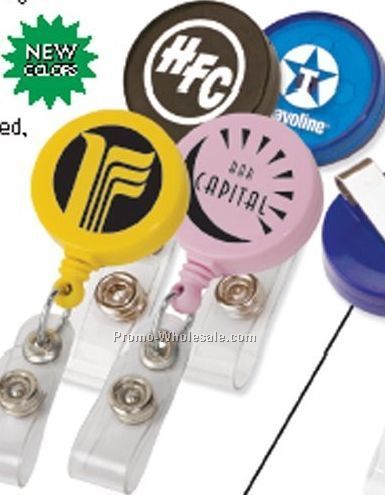 Round Retractable Badge Holder