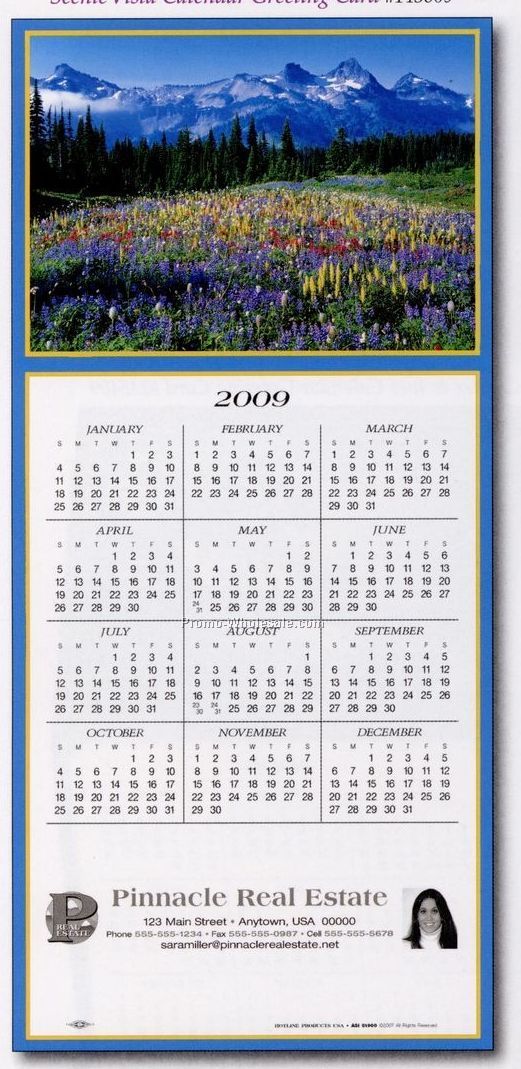 Scenic Vista Greeting Card Calendar (After 9/1/09)