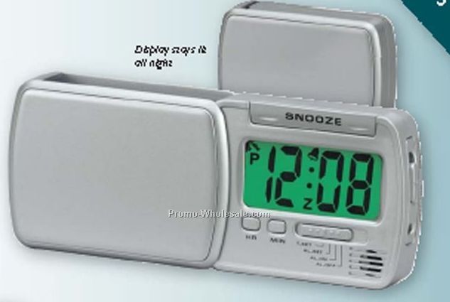 Smart Lite Swing Out Travel Alarm Clock (Screen Printed)