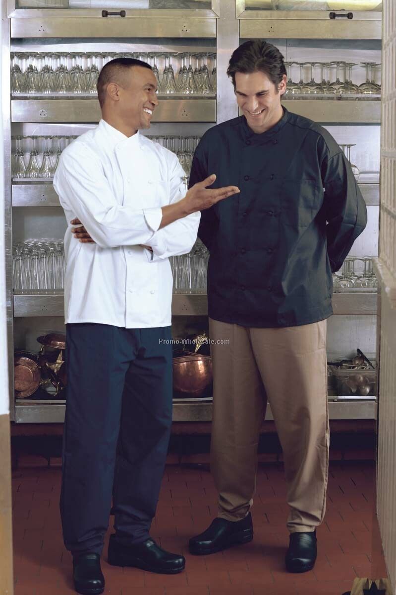 Soho Chef Coat-black (X-small- 6x-large)