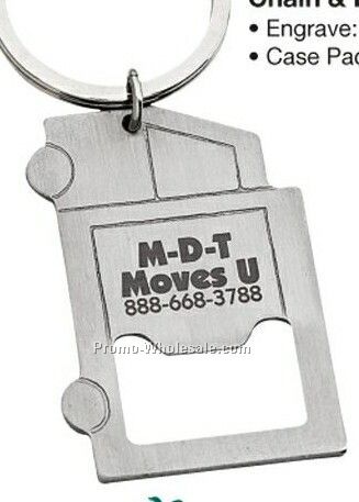 Truck Design Metal Bottle Opener Key Chain