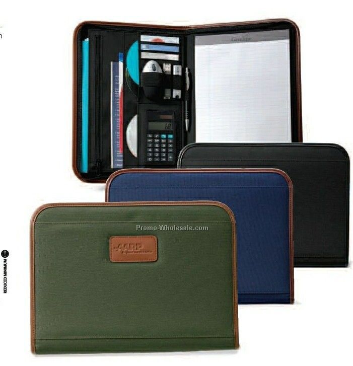 Woodland Green Classic Series Calculator Padfolio II