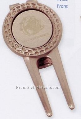 1-1/2"x3"x3/8" Divot Tool & Money Clip W/Ball Marker