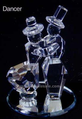 2-3/4" Optic Crystal Clear Bottom Dancer Figurine