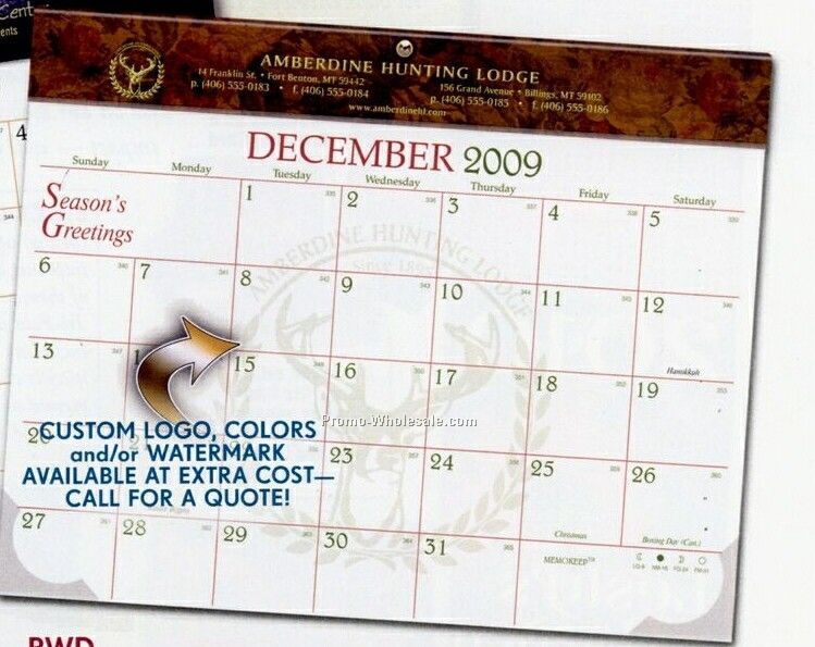 22-1/2"x17-1/2" Black Giant Memo Planner Desk Calendar Pad - Before June 1