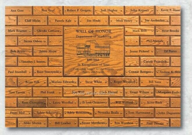 24"x36" Oak Recognition Wall