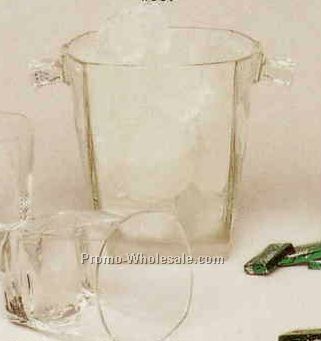 26 Oz. Clear Glass Sterling Decanter W/2 Rocks Glasses