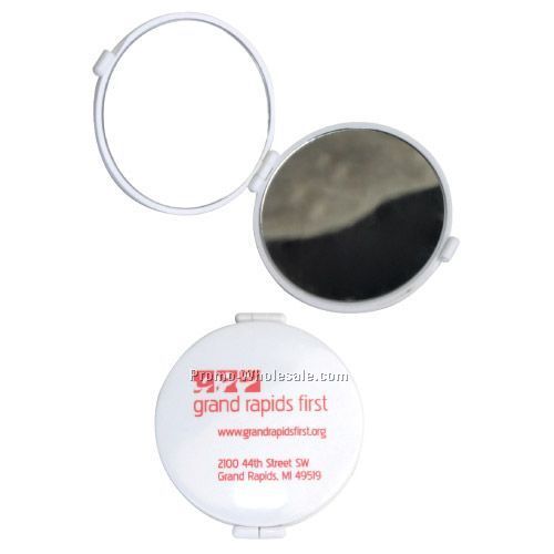 3" Round Pocket Case With Magnifying & Flat Mirror