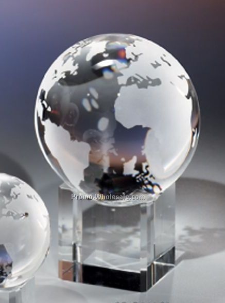 3-1/8" Crystal Globe W/ Base