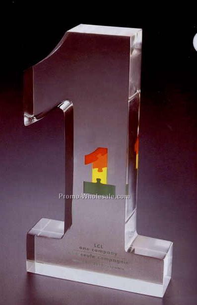 3"x5"x7/8" Acrylic #1 Silhouette Award