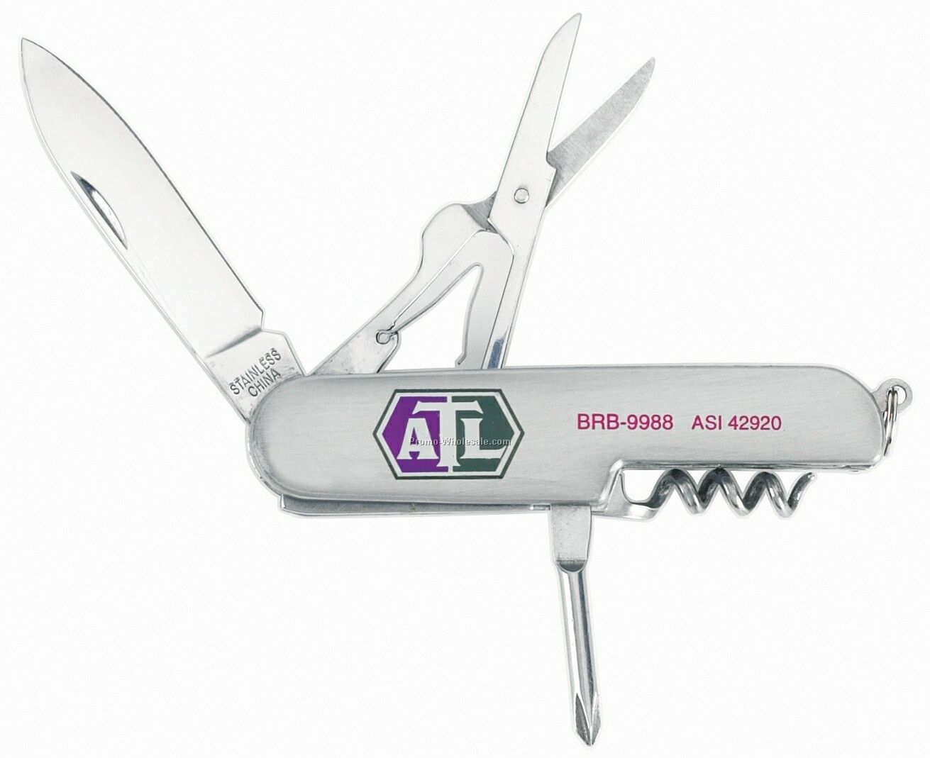 4 Function Stainless Steel Pocket Knife - 3-3/8"x3/4"