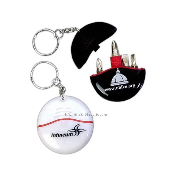 4-piece Tool Set With Keychain