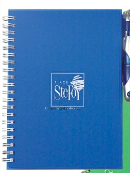 4"x6" Notebook & Plastic Ballpoint Robotic Action Pen/Highlighter Combo Set