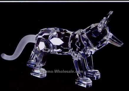 6-1/4" Optic Crystal German Shepherd Dog Figurine