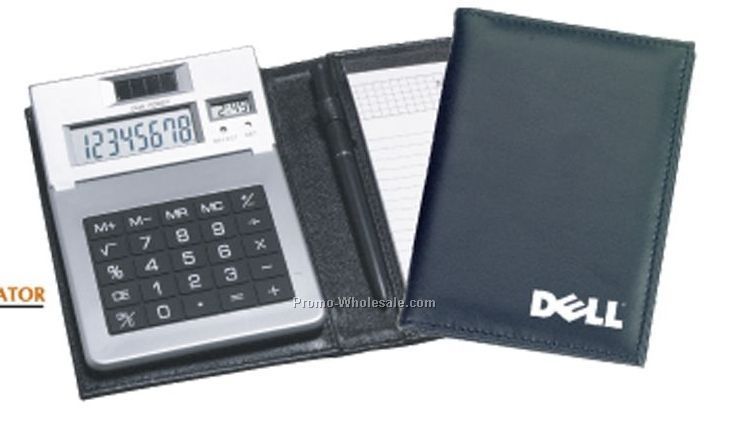 6-1/4"x4-1/2"x3/4" Junior Memo Pad With Clock And Calculator