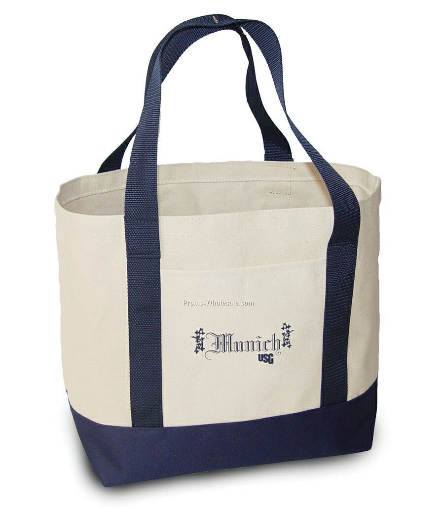 727 (A) N Large Two-tone Tote With Poly Handles