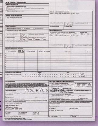 8-1/2"x11" 2002 Ada Padded Claim Form