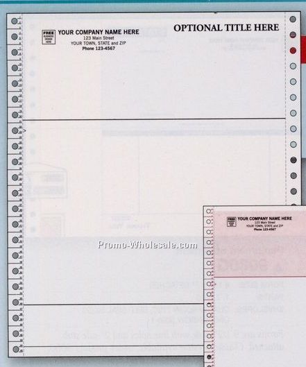 8-1/2"x11" 3 Part Classic Continuous Multipurpose Form