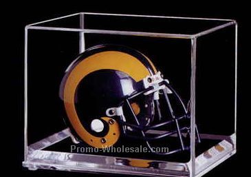 Acrylic Helmet Display Case W/ Mirror Back (3/4" Base)