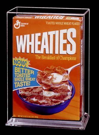 Acrylic Wheaties Box Display Case W/ Mirror Back (3/4" Base)