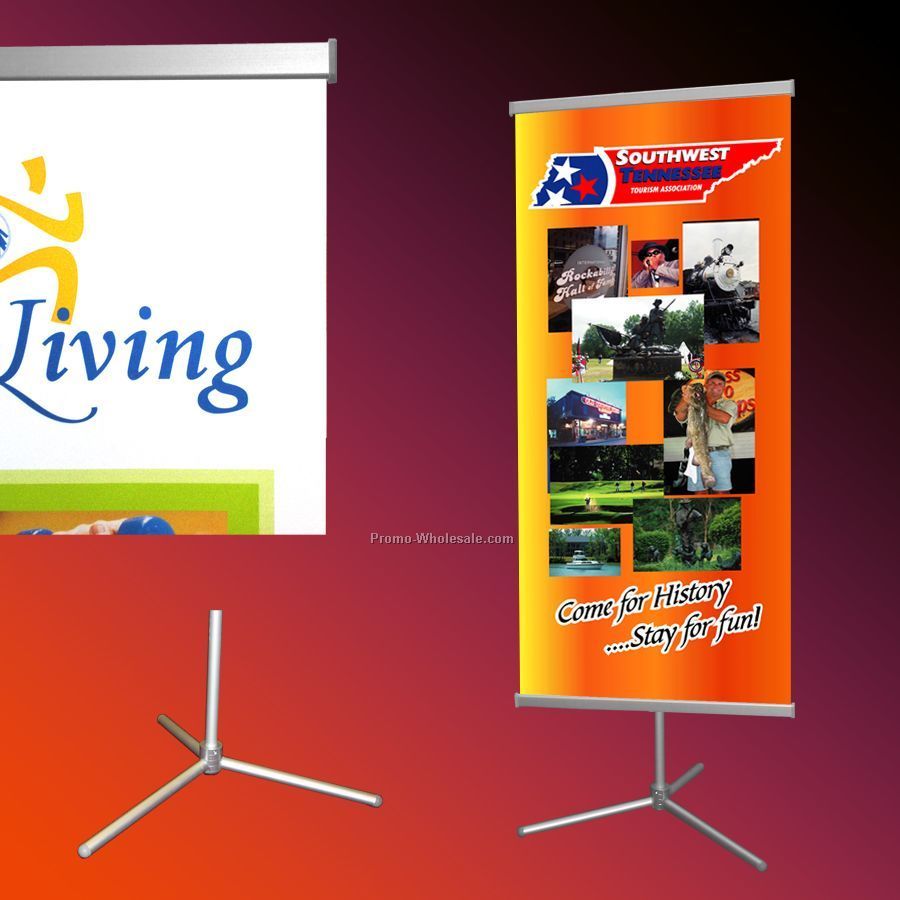 Adjustable Banner Stand/1 - 23.5" X 72" Banner