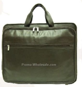 Black X-large Stone Wash Cowhide Computer Briefcase