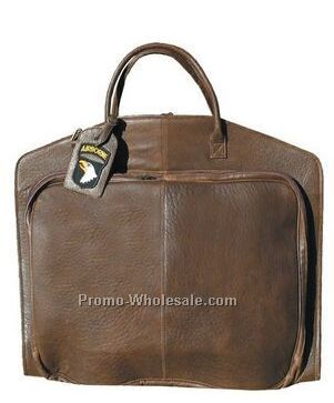 Brown Antique Lamb Leather Garment Bag