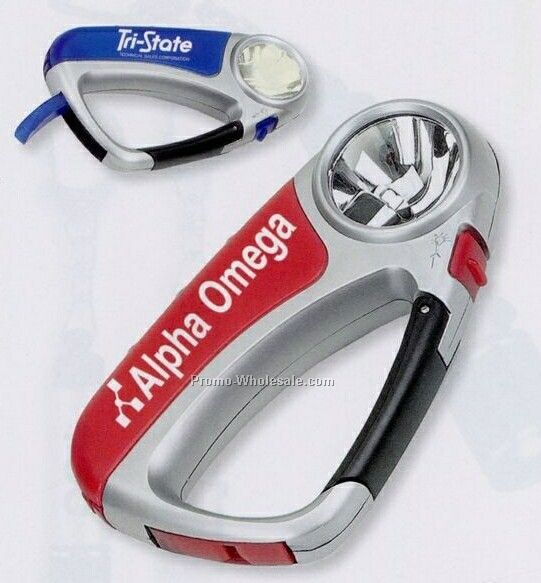 Carabiner Flashlight W/ Whistle & Magnet (3 Day Shipping)