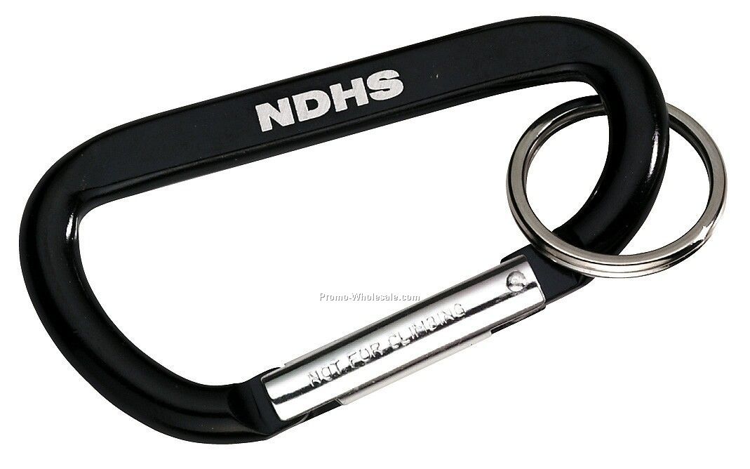 Carabiner With Ring - Black