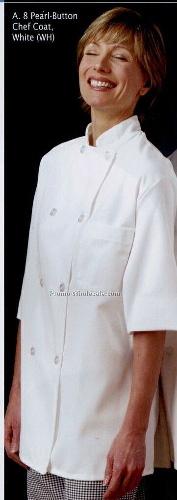 Chef Designs 10 Pearl Button Chef Coat W/ Thermometer Pocket (2xl-5xl)