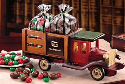 Chocolate Almonds & Gourmet Mints In A Classic Wooden 1925 Stake Truck