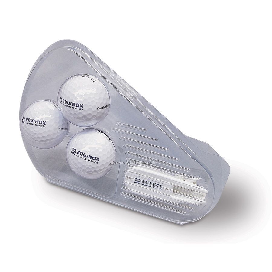 Clamshell Golf Gift Pack With Divot Tool (1 Color)