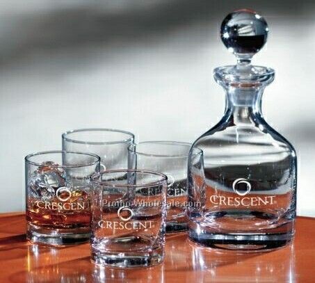 Classic Decanter Set - 1 Decanter W/ 4 Glasses