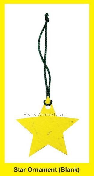 Color Floral Seed Paper Ornament - Star (No Imprint)