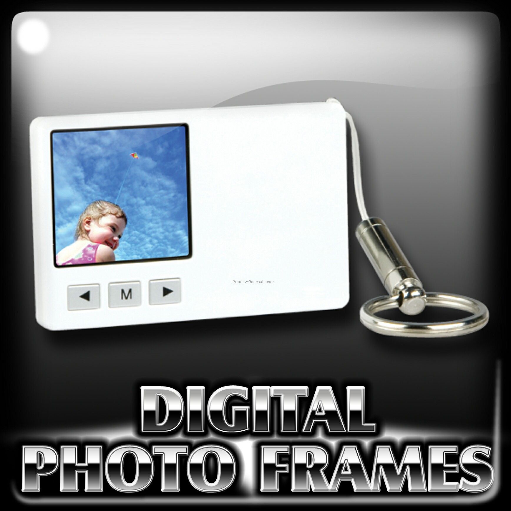 Digital Photo Frame; Horizontal Rectangle-shaped Keychain