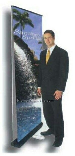 Double Side Retractable Banner Stand - 33"x78"