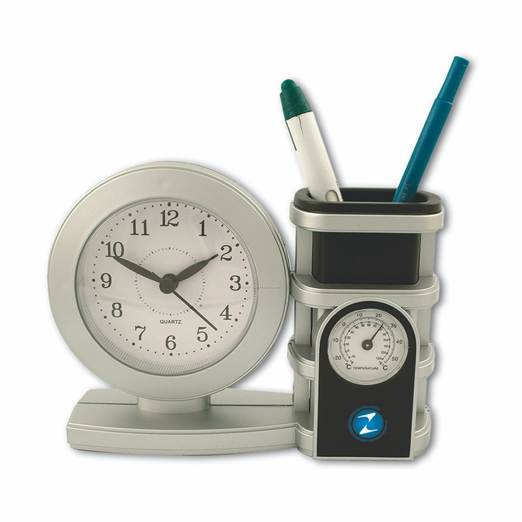 Fantasia Clocks Desk Clock Pen Holder Thermometer Wholesale China