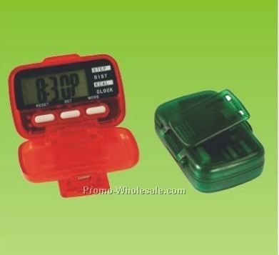 Flip Open Multifunction Pedometer (Calories, Steps, Clock, Etc.)