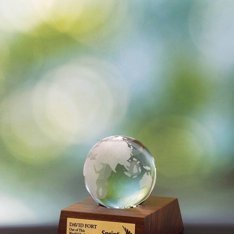 Globe Glass Award - 3"