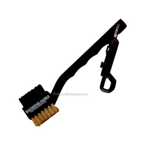 Golf Brush With Clip On Keychain