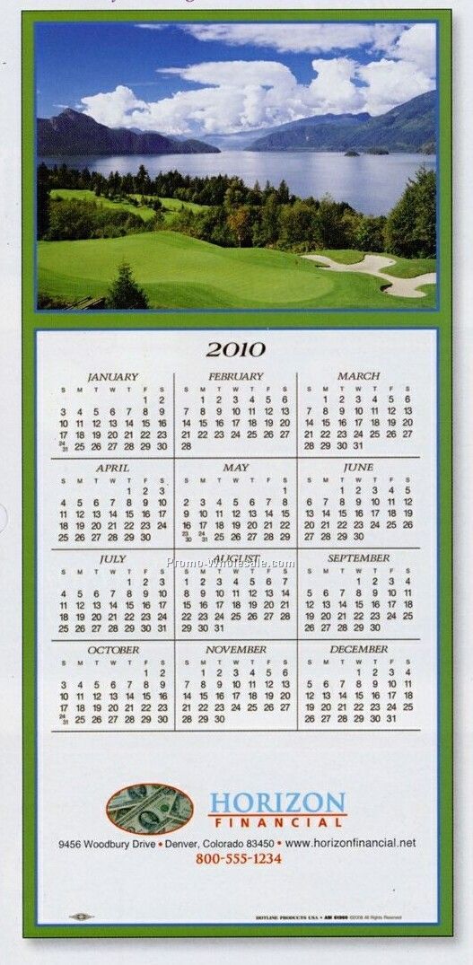 Golf Greeting Card Calendar (Thru 6/1/09)