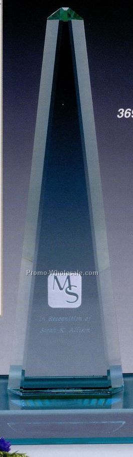 Jade Crystal Ashford Tower Award 13"