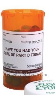 Large Amber Pill Bottle W/ Jelly Beans (2 Day Service)