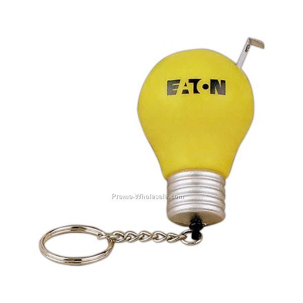 Light Bulb Tape Rule With Keychain