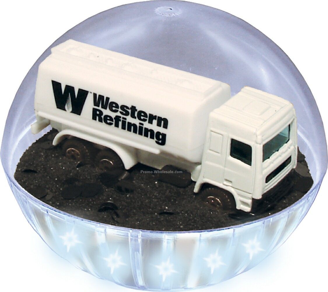 Lighted Mobile Crystal Globes/Fuel Truck