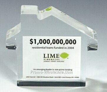 Lucite House Stock Shape Embedment/ Award