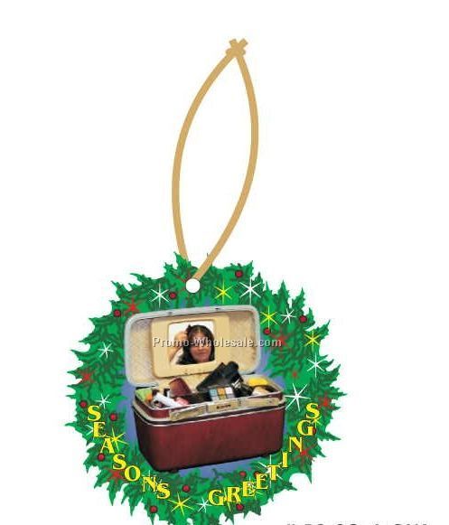 Makeup Case Executive Line Wreath Ornament W/ Mirror Back (4 Square Inch)