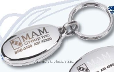 Oval Ultra White Light Key Chain